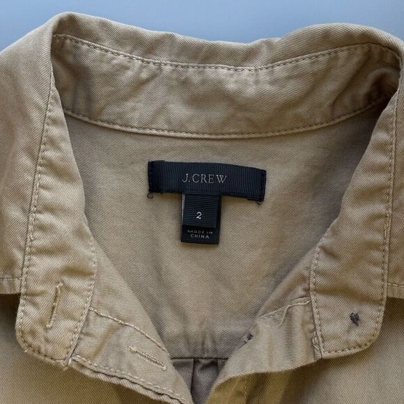 J. Crew utility shirt olive green button button down long sleeve top - Picture 3 of 9